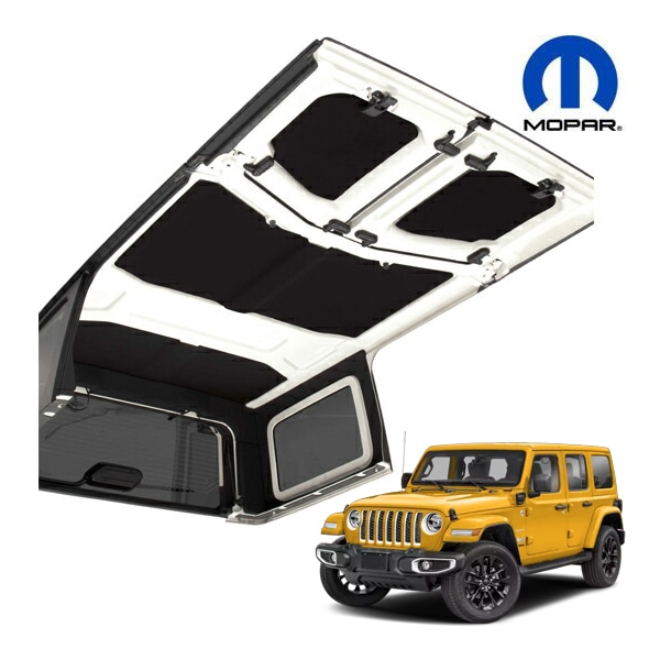 MOPAR純正 ジープ JL ラングラー Jeep Wrangler 4ドア アンリミテッド ヘッドライナー 9点セット ベッドラグ ハードトップ用 冷暖房効率 静粛性アップ 断熱 保温 防音
