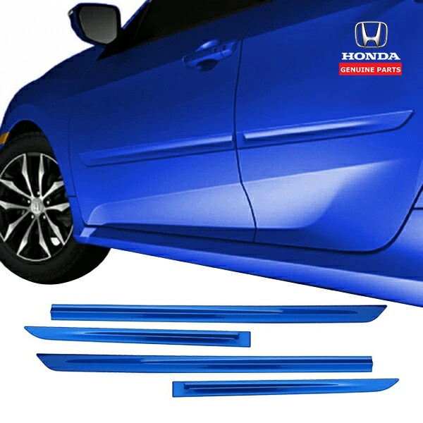 USホンダ純正 HONDA シビック ハッチバック Type R タイプR FK系 ドア サイドモール ブリリアントスポーティーブルーメタリック B593M 塗装済 ドアガード ドアモール ボディー保護保護 キズ防止 TYPE R 国内未発売