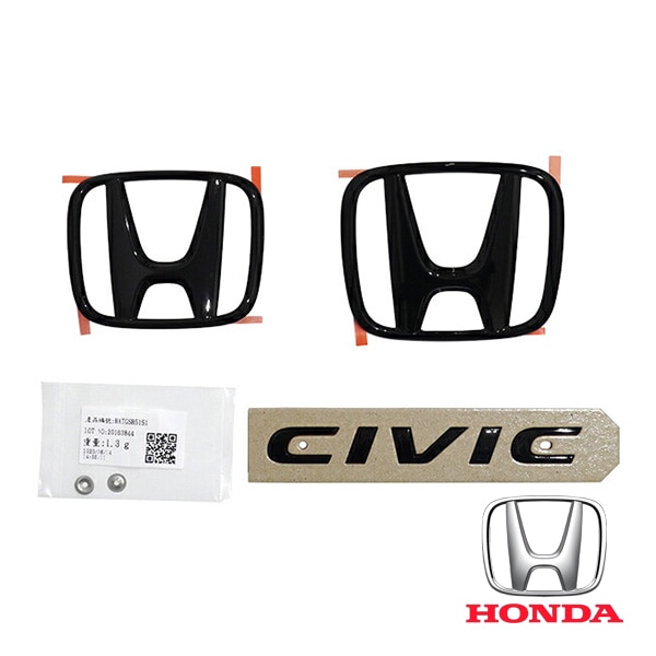 USホンダ純正 エンブレム HONDAマーク CIVIC グリル リア 3点セット