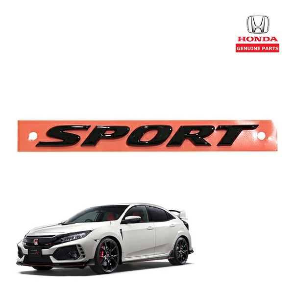 USホンダ純正 HFP リア SPORT スポーツ エンブレム グロスブラック リヤ マーク シビック ハッチバック アコード ヴェゼル CR-V