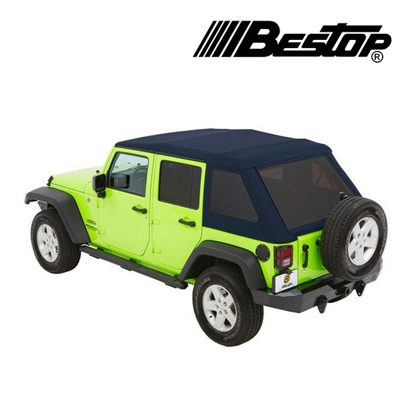 【BESTOP 正規品】BESTOP TREKTOP NX GLIDE ソフトトップ(折り畳み式) ネイビーブルー 5492369 07-18y JK ラングラー 4ドア