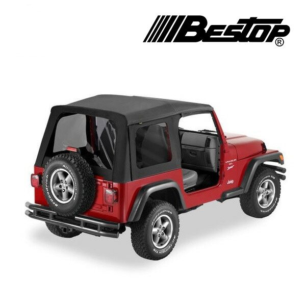 【BESTOP 正規品】ジープ JEEP 97-06y TJ ラングラー Supertop Classic 交換用スキン ソフトトップ 幌 スモークウィンドウ付 ブラックデニム 5562915 べストップ