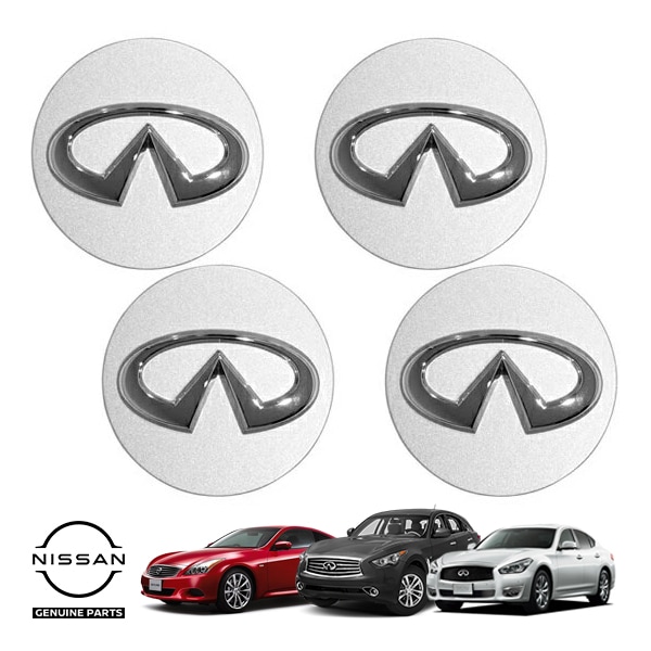 INFINITI純正 ホイールセンターキャップ 4個セット シルバー 54mm