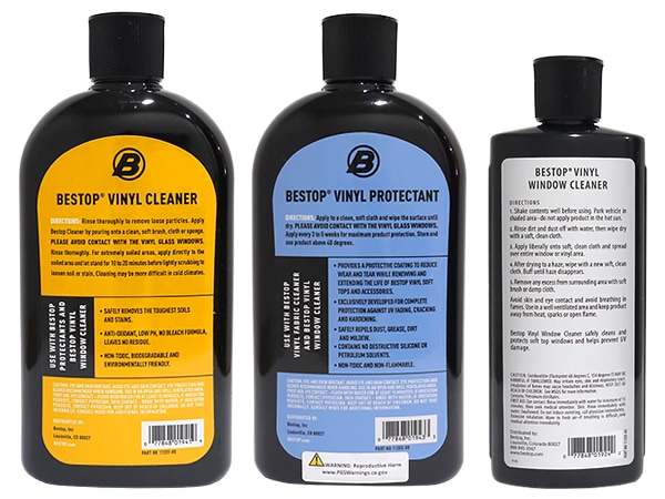 【BESTOP 正規品】Vinyl Care Kit ソフトトップ ケアキット ビニールウィンドウクリーナー ソフトトップ保護剤 ジッパークリーナー潤滑剤 3本セット 1121500 べストップ お手入れ メンテナンス 汚れ落とし