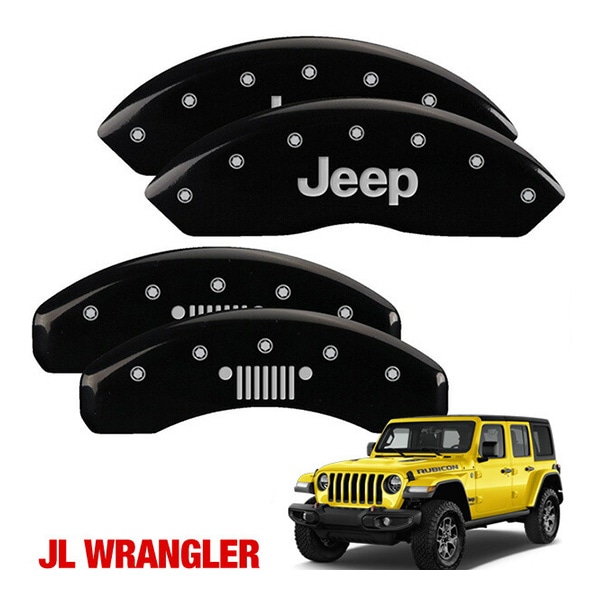 【MGP 正規品】 ジープ JL ラングラー 2ドア 4ドア 専用設計 ブレーキ キャリパーカバー ブラック JEEP JEEP Grillロゴ 42019SJPLBK