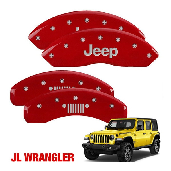 【MGP 正規品】 ジープ JL ラングラー 2ドア 4ドア 専用設計 ブレーキ キャリパーカバー レッド JEEP JEEP Grillロゴ 42019SJPLRD