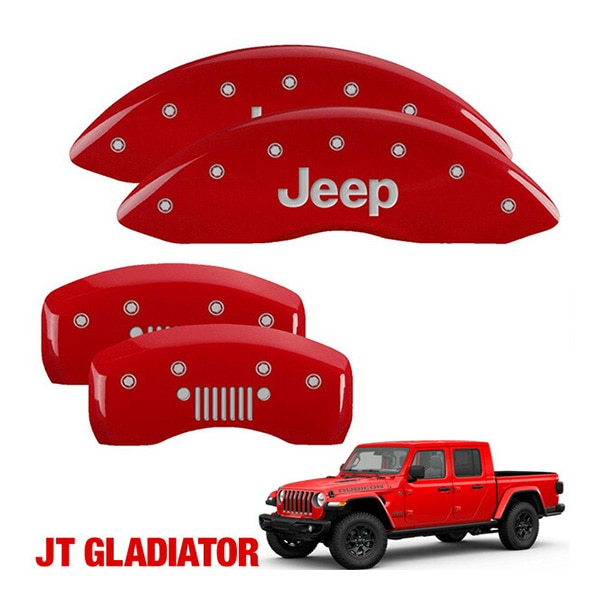 【MGP 正規品】 ジープ JT グラディエーター 専用設計 ブレーキ キャリパーカバー レッド JEEP JEEP Grillロゴ 42021SJPLRD