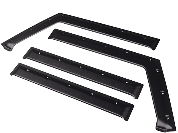 Tough Guard タフガード FormFit ドアバイザー/4PC 07-18y JK ラングラー アンリミテッド ボルト留めポケットスタイル風