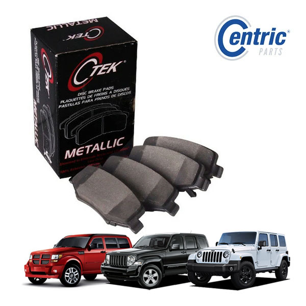 【Centric 正規品】ジープ JEEP JKラングラー 3.6L 3.8L 08-12y チェロキー KK ダッジ 07-11y ナイトロ 3.7L 4.0L リアブレーキパッド C-TEK セミメタリック 1台分 左右セット 102.12740