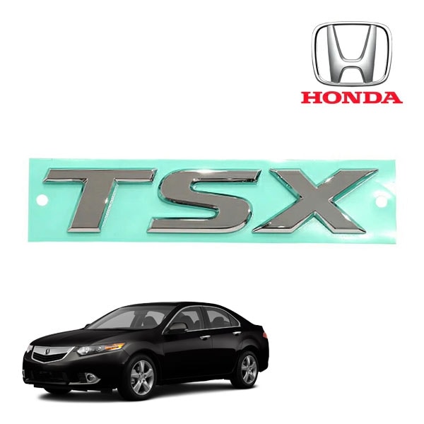 アキュラ純正 アキュラ ACURA 11-14y TSX ホンダ HONDA 08-13y 平成20年12月-平成25年3月 アコード CU1/2型 リアエンブレム TSXロゴ 両面テープ リアゲート テールゲート US仕様 北米仕様 USDM