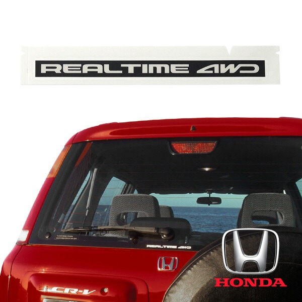 USホンダ純正 97-06y CR-V ステッカー「REALTIME 4WD」75722-S10-A01