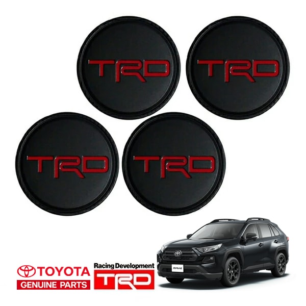 USトヨタ純正 TRD OFF-ROAD 18インチホイール センターキャップ PT280-03200-02(マットブラック/レッドロゴ) トヨタ RAV4(50系) ※RAV4 Adventure OFFROAD package専用18インチホイール装着車