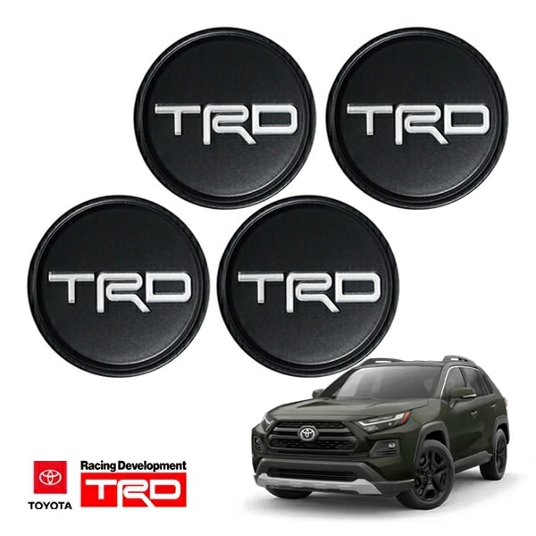 USトヨタ純正 TRD OFF-ROAD 18インチホイール センターキャップ PT280-42200-02(マットブラック/ホワイトロゴ) トヨタ RAV4(50系) ※RAV4 Adventure OFFROAD package専用18インチホイール装着車