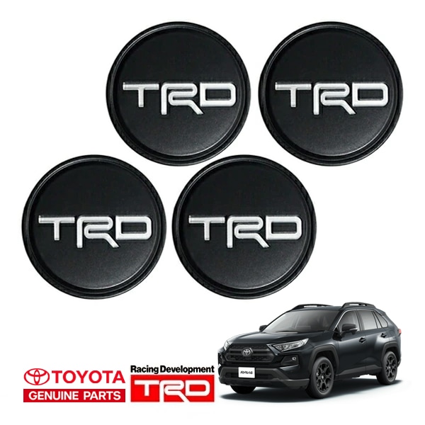 USトヨタ純正 TRD OFF-ROAD 18インチホイール センターキャップ PT280-42200-02(マットブラック/ホワイトロゴ) トヨタ RAV4(50系) ※RAV4 Adventure OFFROAD package専用18インチホイール装着車