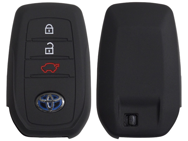 シリコン キーカバー ブラック キーレスカバー リモコンカバー キーケース リモコンケース トヨタ ハリアー 80系 MXUA80/MXUA85 