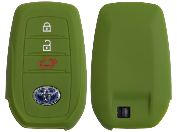 トヨタ ハリアー 80系 MXUA80/MXUA85 シリコン キーカバー/オリーブグリーン キーレスカバー/リモコンカバー/キーケース/リモコンケース