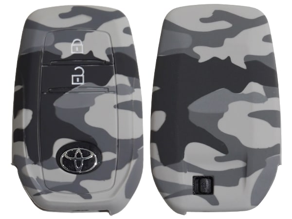 トヨタ ハイラックス GUN125 ピックアップ レボ HILUX REVO シリコン キーカバー/カモフラ(グレー)  キーレスカバー/リモコンカバー/キーケース/リモコンケース