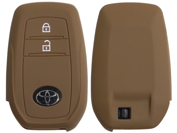 トヨタ ハイラックス GUN125 ピックアップ レボ HILUX REVO シリコン キーカバー/ブラウン キーレスカバー/リモコンカバー/キーケース/リモコンケース