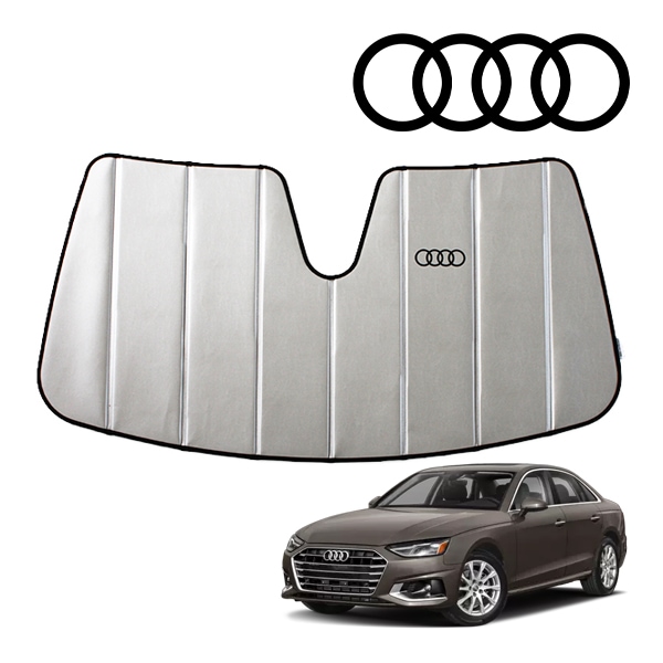 USアウディ純正 専用設計 AUDI ロゴ入 サンシェード 吸盤不要 折りたたみ式 アウディ A3/S3 8V系 スポーツバック/セダン