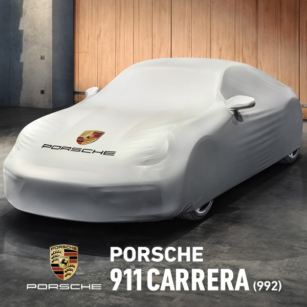 USポルシェ純正 カーカバー ボディカバー カスタムフィット 911カレラ/タルガ カブリオレ(992型) Carrera ロゴ入 ミラーポケット バッグ付 【専用設計】【屋内用】