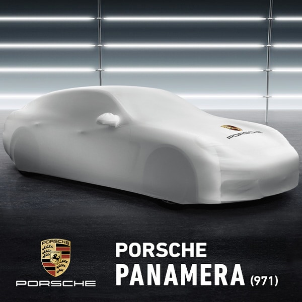 USポルシェ純正 カーカバー ボディカバー カスタムフィット パナメーラ(971型) Panamera 4/4S/GTS ロゴ入 ミラーポケット バッグ付【専用設計】【屋内用】