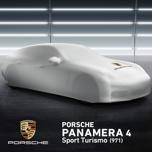 USポルシェ純正 カーカバー ボディカバー カスタムフィット パナメーラ(971型) スポーツリスモ ロゴ入 ミラーポケット バッグ付【専用設計】【屋内用】