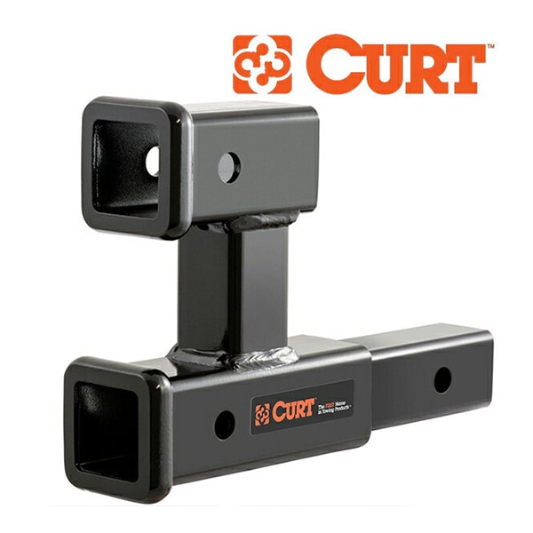 【CURT 正規品】 トレーラーヒッチ用  デュアルレシーバー アダプター 2インチ角 45792 8インチ延長 約200mm