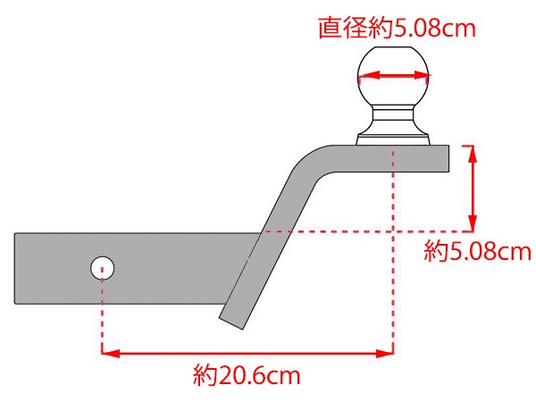 【CURT 正規品】 トレーラーヒッチ フュージョンマウント 2インチ角 45155 2インチライズ 約50mm 2インチヒッチボール&ヒッチピン付