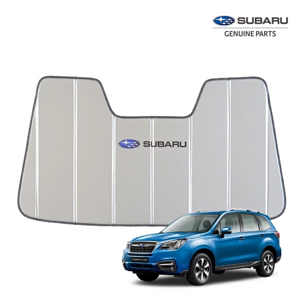 USスバル純正 専用設計 SUBARUロゴ入 サンシェード シルバー 吸盤不要 折りたたみ式  ケース付 スバル フォレスター SK系 後期 マイナー後 アイサイト対応 カバークラフト製
