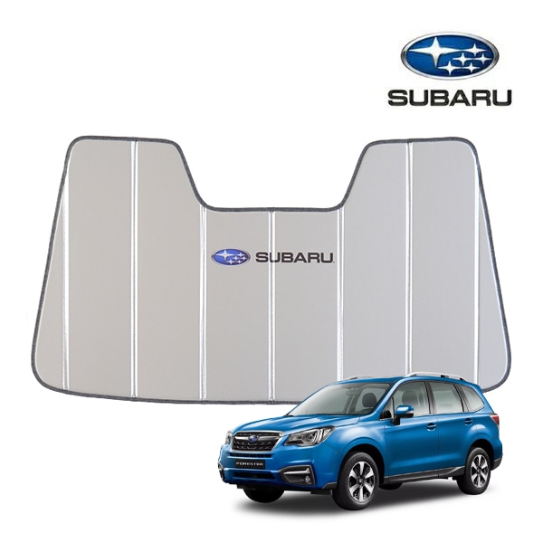 USスバル純正 専用設計 SUBARUロゴ入 サンシェード シルバー 吸盤不要 折りたたみ式  ケース付 スバル フォレスター SK系 後期 マイナー後 アイサイト対応 カバークラフト製