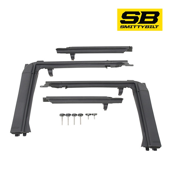 【正規品】Smittybilt スミッティビルト OEスタイル ソフトトップ ドアサラウンド 91406 07-18y ジープ JK ラングラー 4ドア 補修用