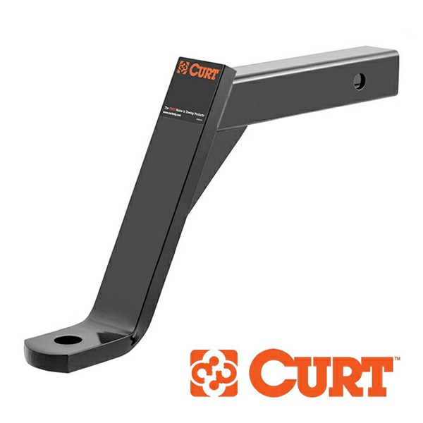 【CURT 正規品】 トレーラーヒッチ用 ヒッチボールマウント 2インチ角 45112 クラス2 8インチライズ 約200mm 10インチドロップ 約250mm 最大牽引能力 約2267kg