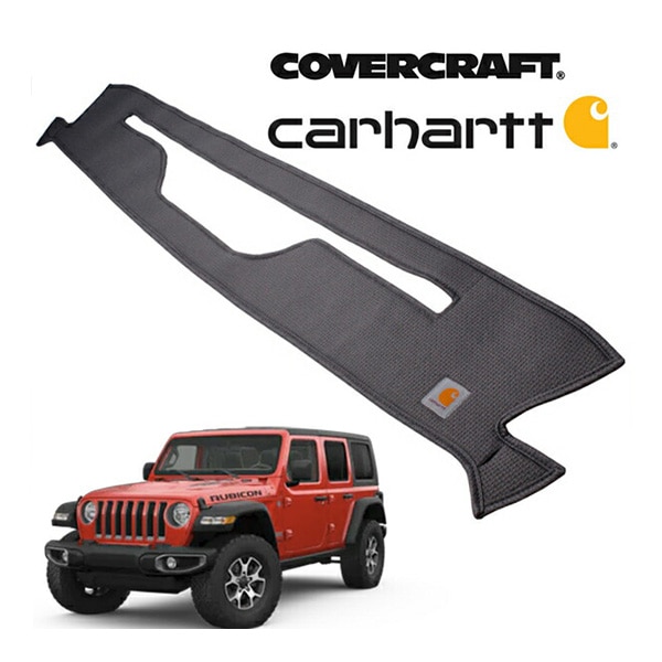 【専用設計】CoverCraft製 ダッシュマット Carhartt Edition/カーハート グラベル/グレー系 JL ラングラー/JT グラディエーター 左ハンドル用 カバークラフト MADE IN USA