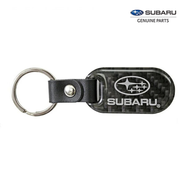 USスバル純正 SUBARU ロゴ入 カーボンファイバー リアルカーボン キーホルダー キーリング フォレスター/インプレッサ/WRX STI S4/XV/アウトバック/レヴォーグ/レボーグ/BRZ/ソルテラ