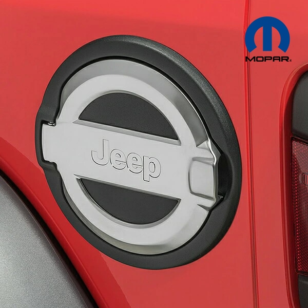 MOPAR純正 18y- JL ラングラー(2ドア/4ドア) フューエルドア/アルミニウム 82215122 ガソリン 給油口 カバー