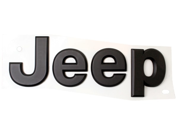 MOPAR純正 JEEPエンブレム(マットブラック) 68422350AA 18y- ジープ JL ラングラー、20y- JT グラディエーター サイド フェンダー用