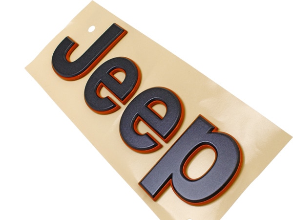 MOPAR純正 JEEPエンブレム(ガンメタ&モハベオレンジ) 68466529AA 18y- ジープ JL ラングラー、20y- JT グラディエーター サイド フェンダー用