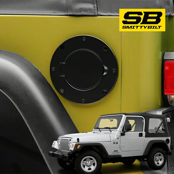 Smittybilt スミッティビルト フューエルタンクカバー(ブラック) 75006 97-06y ジープ TJ ラングラー 燃料タンクカバー 給油口カバー ガソリンタンクカバー