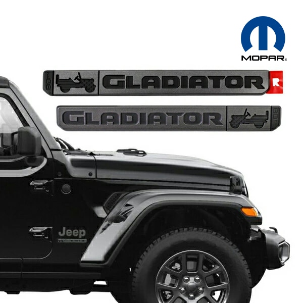 MOPAR純正 20y ジープ- JT グラディエーター サイド フェンダー エンブレム 80th Anniversary Edition 左右セット フェンダーバッジ サイドエンブレム