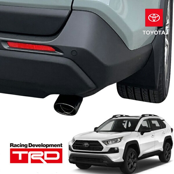 USトヨタ純正 TRDマフラーチップ ブラッククローム 2個セット トヨタ RAV4 50系 平成31年4月-令和7年12月 マフラーカッター マフラーエンド