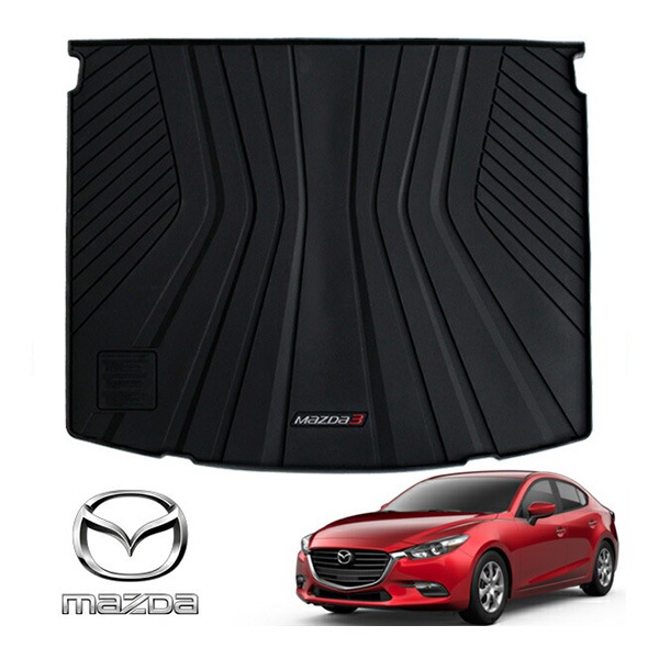 USマツダ純正 リア カーゴマット ラゲッジマット カーゴライナー トランクマット MAZDA3ロゴ入 マツダ アクセラ スポーツ BM/BY系