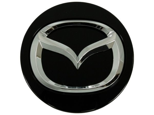 USマツダ純正 汎用 ロゴ入 ホイール センターキャップ ブラック 4個セット アクセラ/マツダ3/マツダ6/CX-3/CX-5/ロードスター