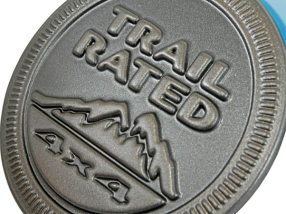 MOPAR純正 ジープ75周年記念「TRAIL RATED」汎用 エンブレム (ブロンズ) バッジ 18y- JL ラングラー 20y- JT グラディエーター