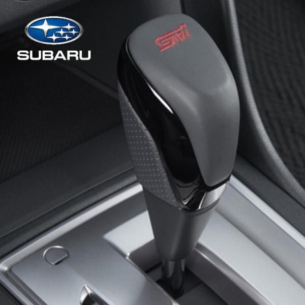USスバル純正 AT/CVT 共通 レザーシフトノブ STI ロゴ入 SUBARU クロストレック BU系 | インプレッサXV GT系 | インプレッサG4 GK系