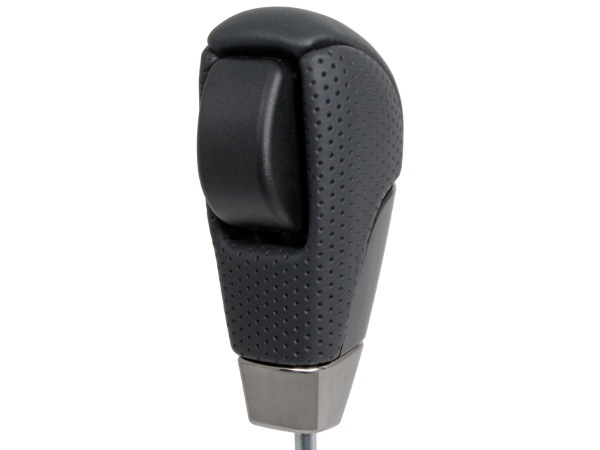 USスバル純正 フォレスター、インプレッサ、レヴォーグ、XV、WRX STI/S4 STiロゴ入り シフトノブ ブラックレザー(AT/CVT) C1010SG101