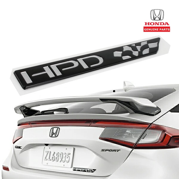 USホンダ純正 シビック ハッチバック/セダン FL系 HPDエンブレム(ブラック) リアゲート トランク エンブレム CIVIC HATCHBACK H/B