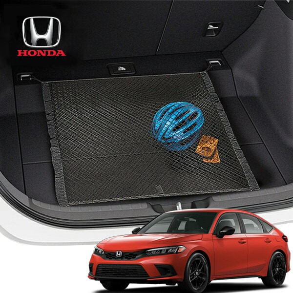 USホンダ純正 カーゴネット トランクネット 専用ラゲッジネット フック付 荷物固定 荷崩れ防止 ホンダ シビック ハッチバック FL1