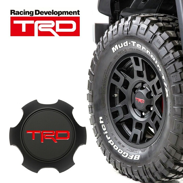 USトヨタ純正 TRD ホイール センターキャップ マットブラック 17インチ用 1個 FJクルーザー/ランクル プラド150系/ハイラックスサーフ 210系/タコマ