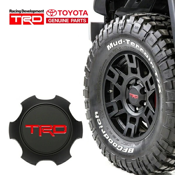USトヨタ純正 TRD ホイール センターキャップ マットブラック 17インチ用 1個 FJクルーザー/ランクル プラド150系/ハイラックスサーフ 210系/タコマ