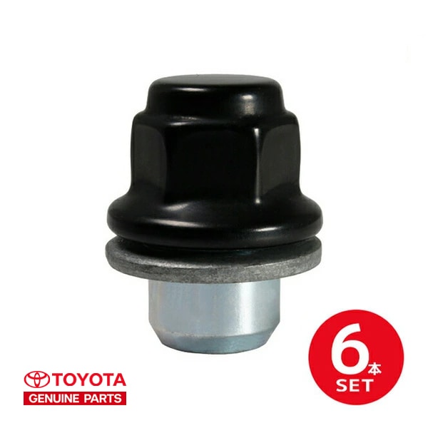 USトヨタ純正 TRD PVC加工 ホイールナット ラグナット 袋ナットブラック M12×1.5 60°テーパー座 6個パック FJクルーザー/ランドクルーザープラド150系/ハイラックスサーフ 210系/タコマ
